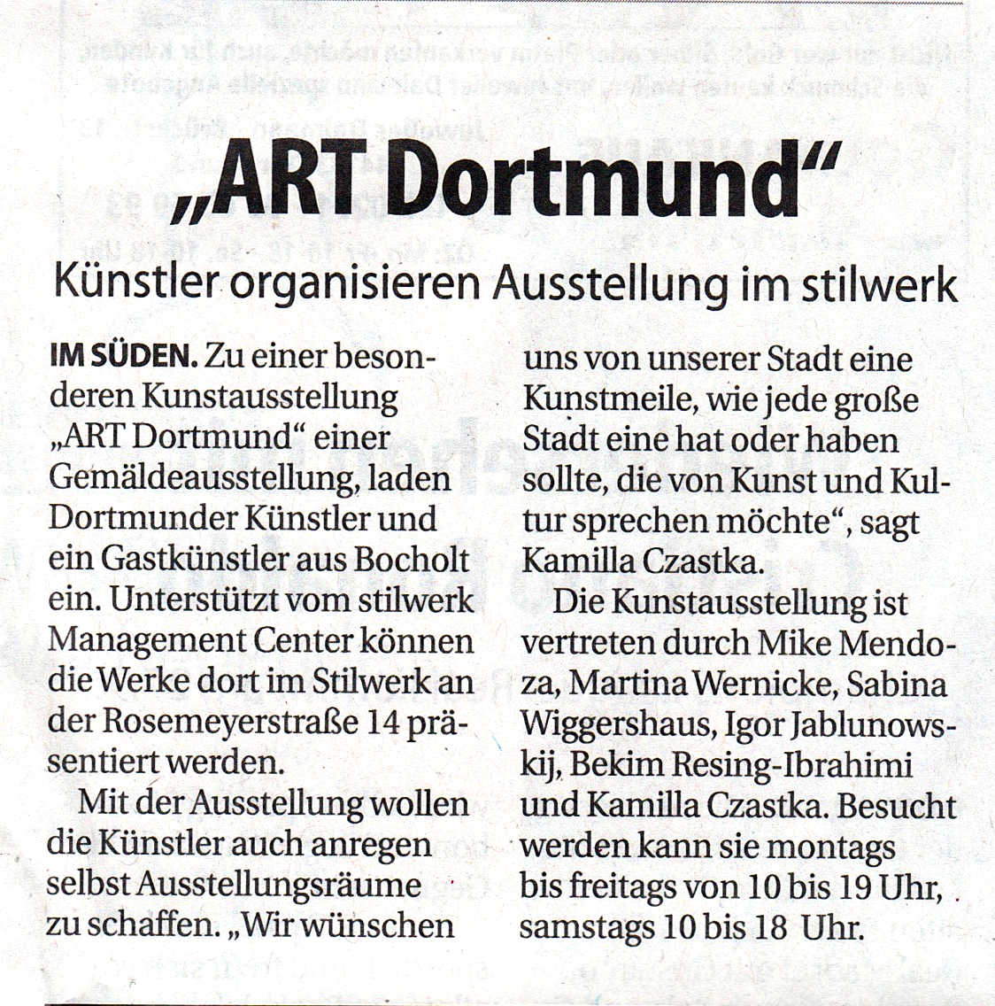 Zeitungsartikel